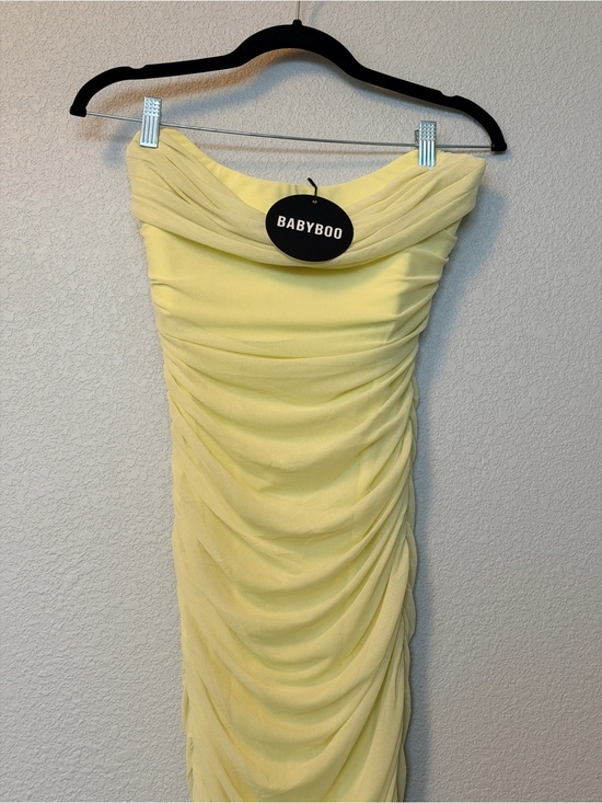 Babyboo Fashion Dresses & Skirts - NEVER WORN Babyboo Strapless Ruched Yellow Evening Dress